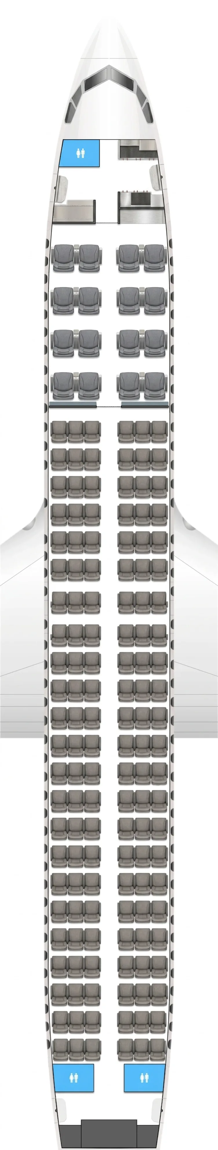 RwandAir Boeing 737-800 seat map