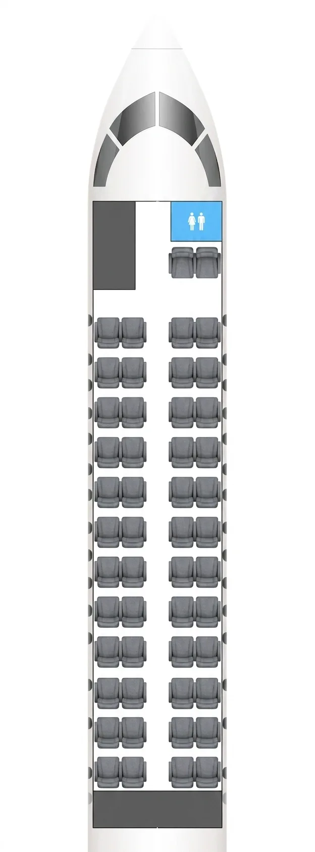 Widerøe DHC Dash 8-300 seat map