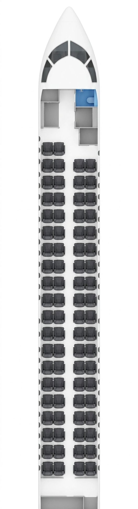Widerøe DHC Q400 seat map