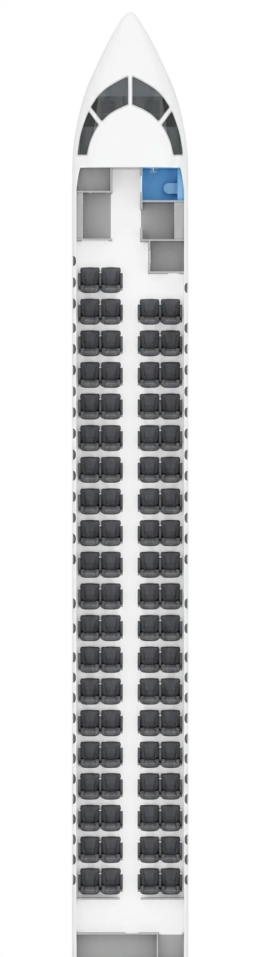 Widerøe DHC Q400 seat map