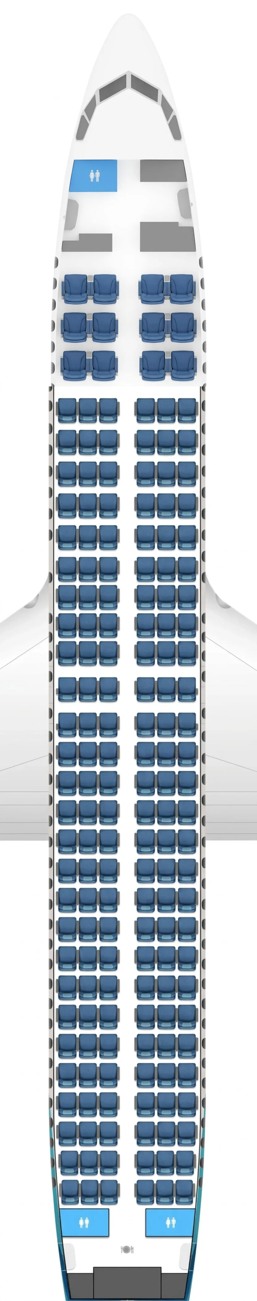 WestJet Boeing 737-800 seat map