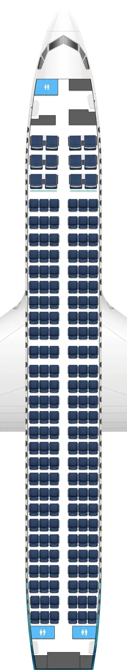 WestJet Boeing 737-800 seat map