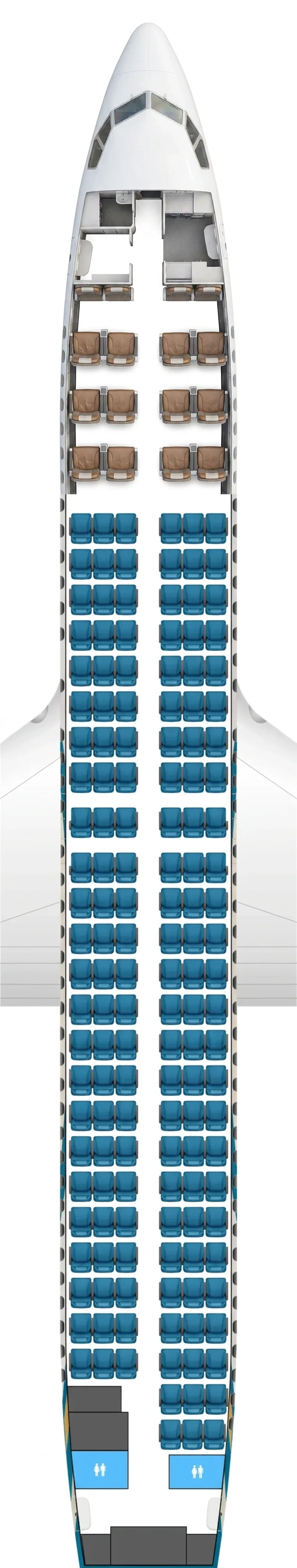 Oman Air Boeing 737-800 seat map