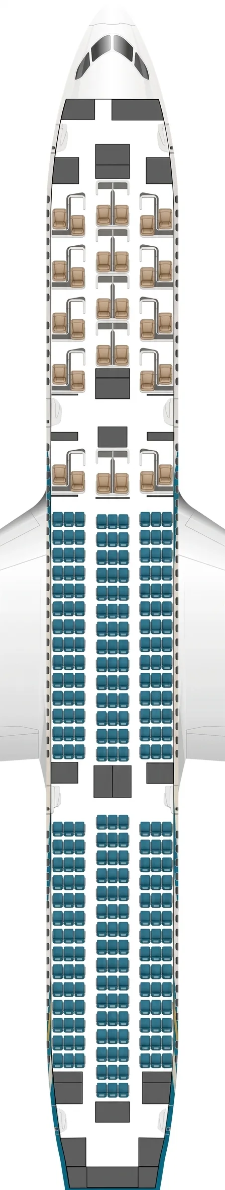 Oman Air Boeing 787-9 seat map