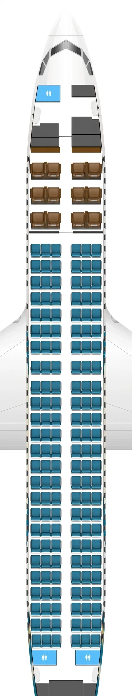 Oman Air Boeing 737 MAX 8 seat map