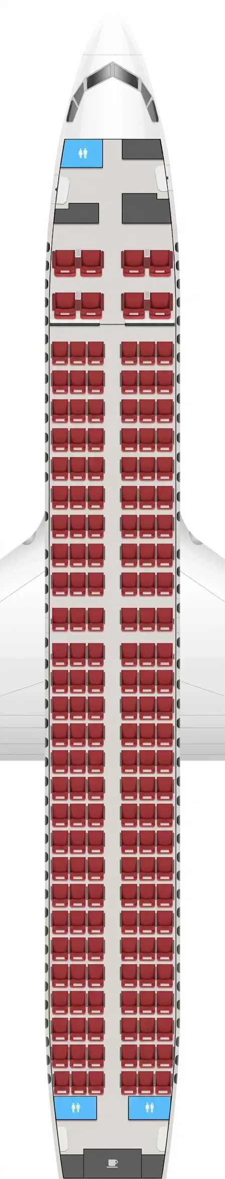 Suparna Airlines Boeing 737-800 seat map