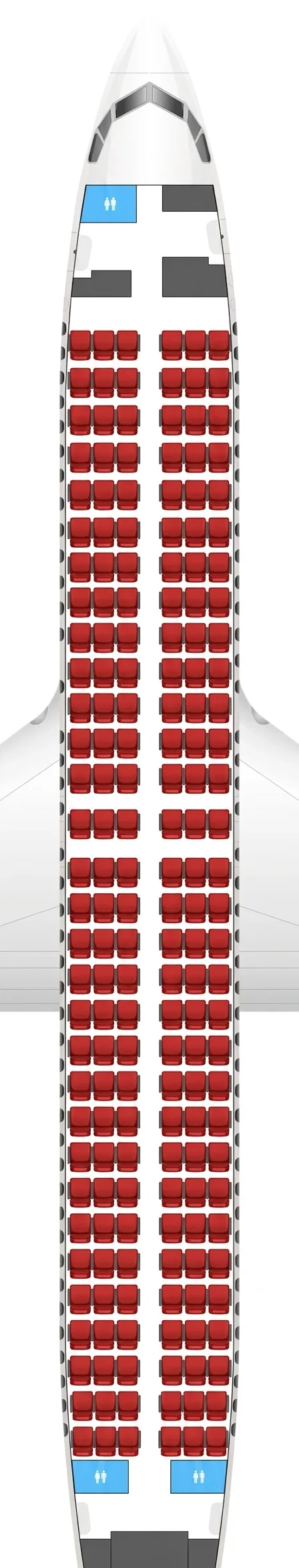 Suparna Airlines Boeing 737-800 seat map