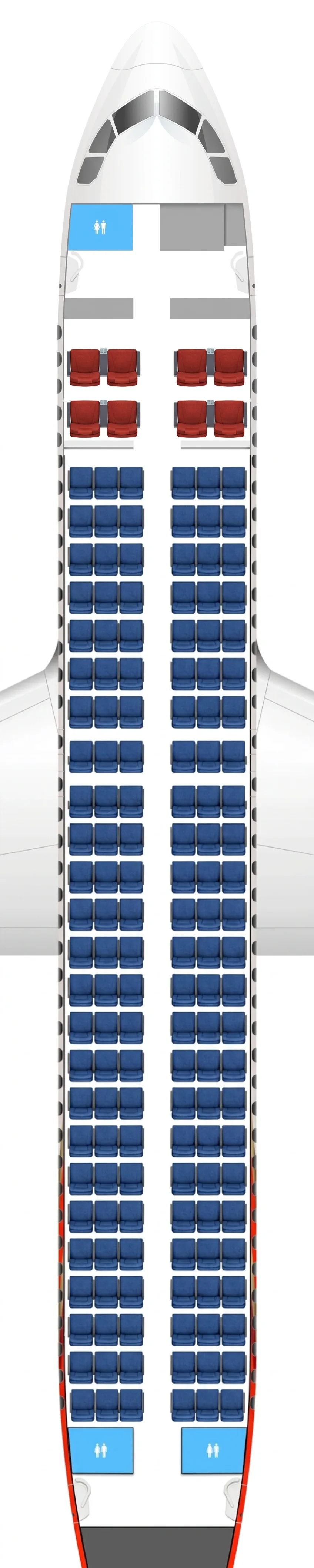 Shenzhen Airlines Airbus A320 seat map