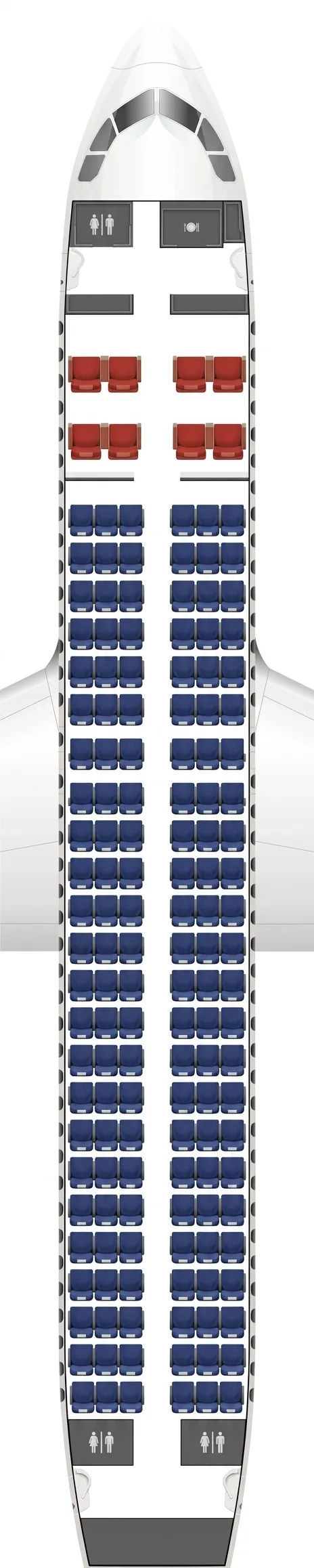 Shenzhen Airlines Airbus A320 seat map