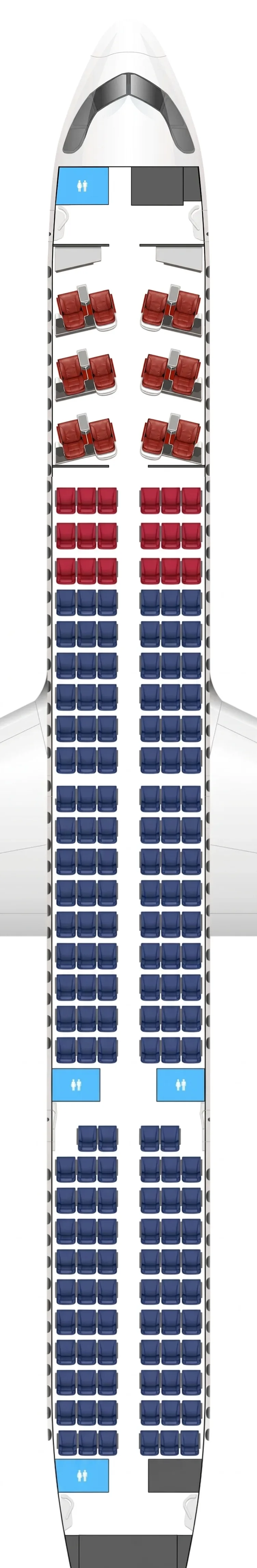 Shenzhen Airlines Airbus A321neo seat map