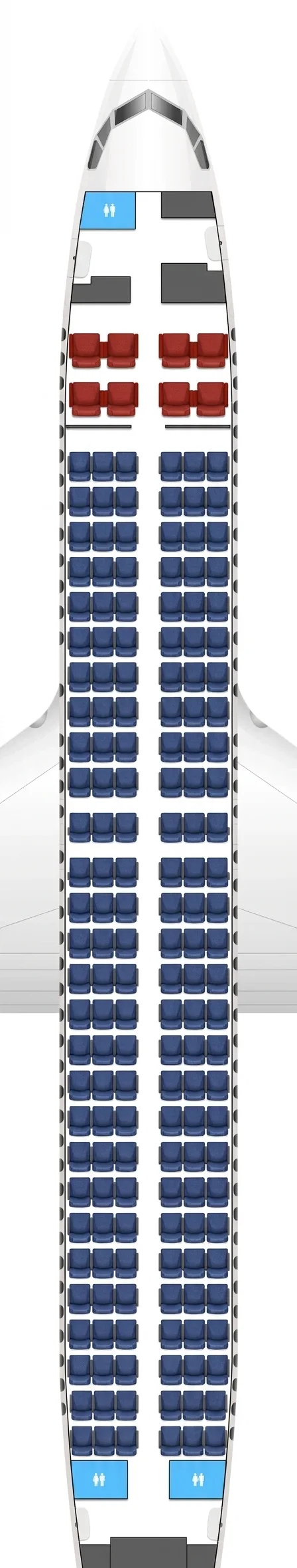 Shenzhen Airlines Boeing 737-800 seat map