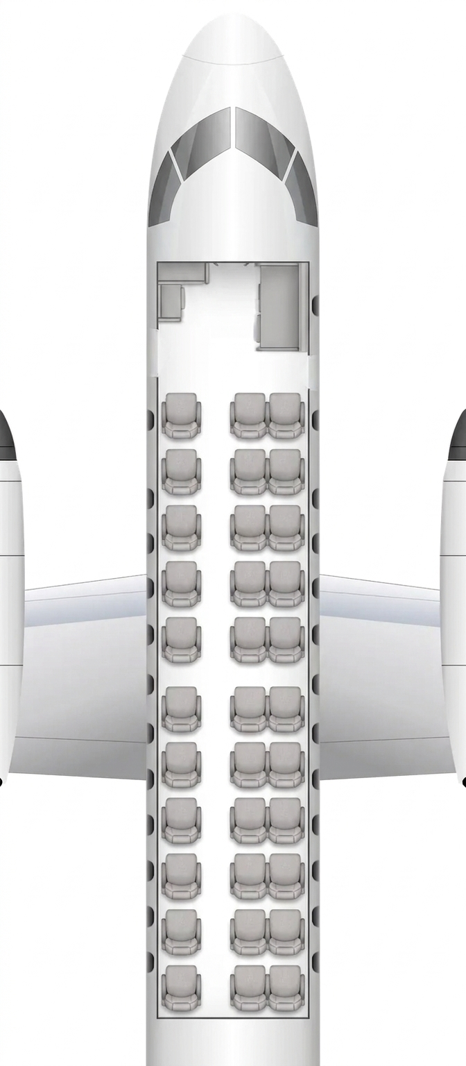 Rex Airlines Saab 340 seat map