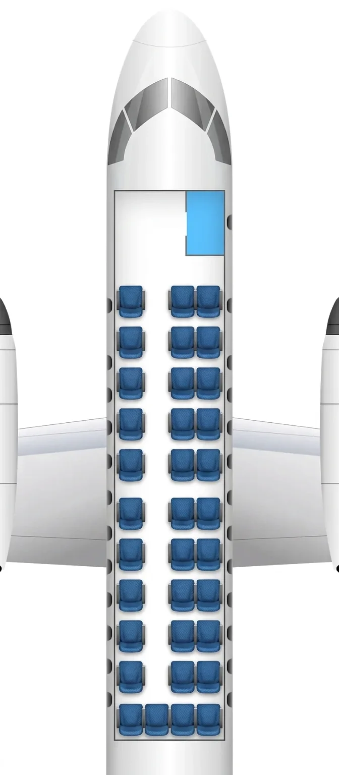 Rex Airlines Saab 340 seat map