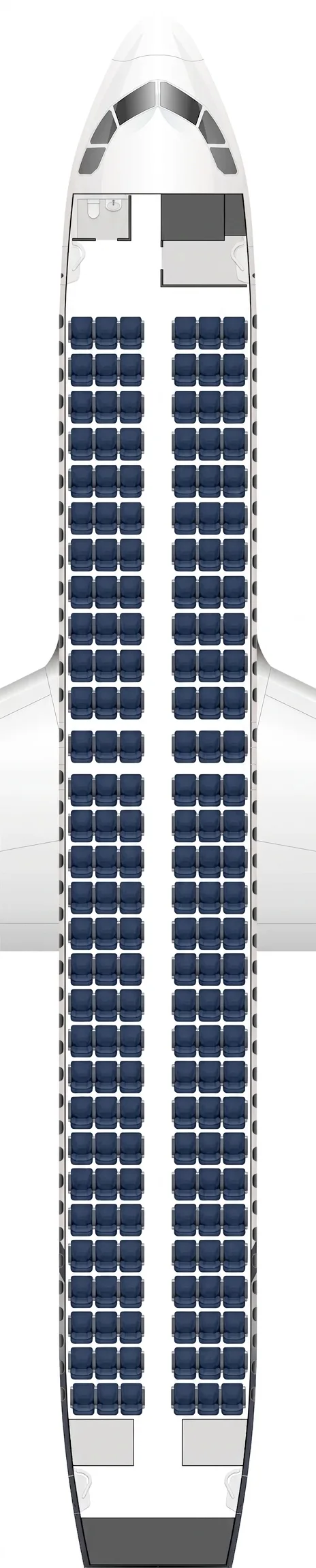 Titan Airways Airbus A320 seat map